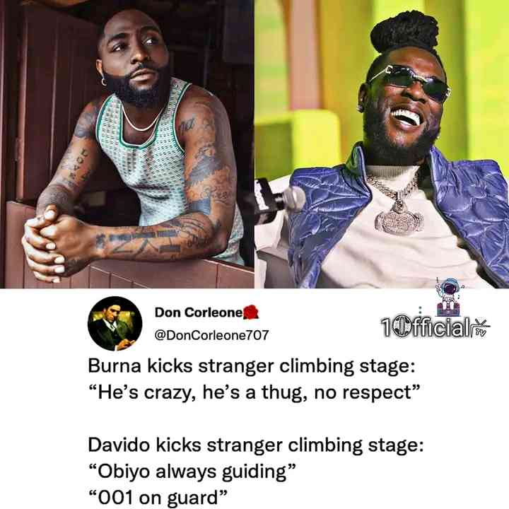 See reaction from Burna-boy's Outsiders after OBO tried to punch👊 a fan on stage 🤗‼️ - MirrorLog