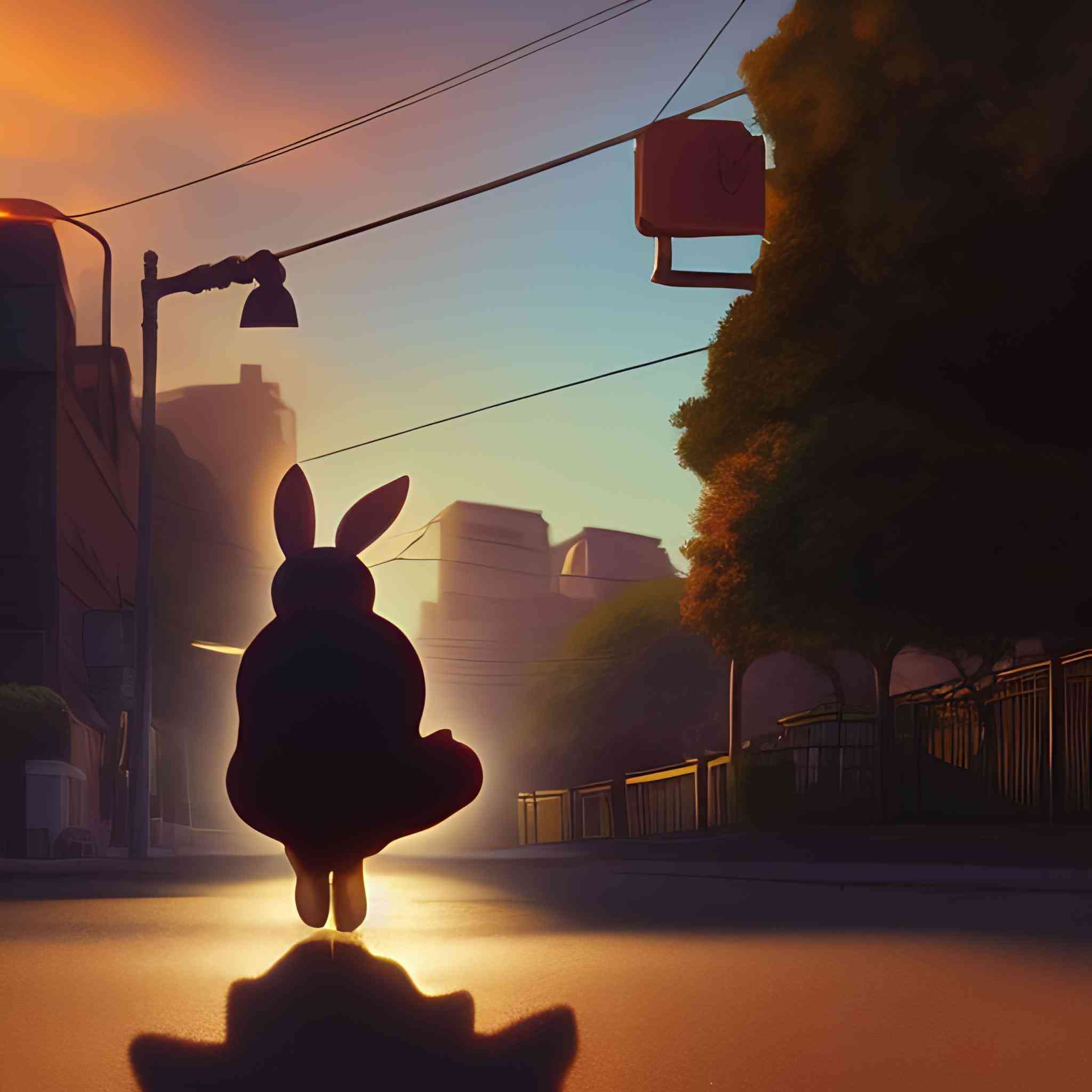 #bunny #dark #street - MirrorLog