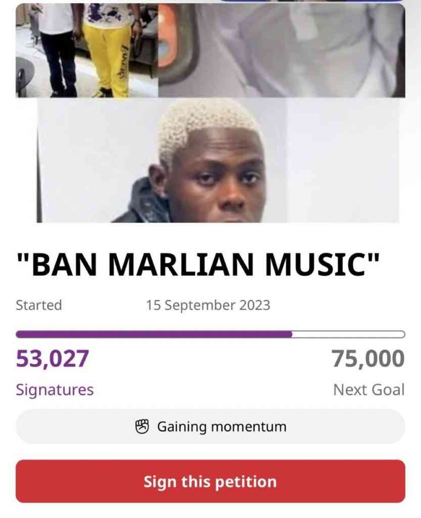 Nigerians sign petition to ‘ban Marlian Music’ - MirrorLog