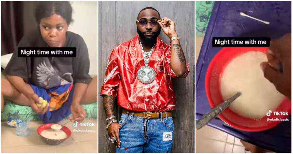 A Nigeria celebrity musicain DAVIDO bless a lady with N2millon stated that she made him smile with her content of drinking garri everyday - MirrorLog