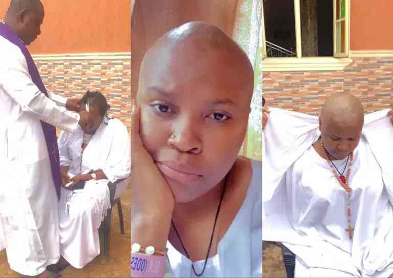 Catholic Priest Cuts Hair Of Popular Actress Over Husband’s Death - MirrorLog