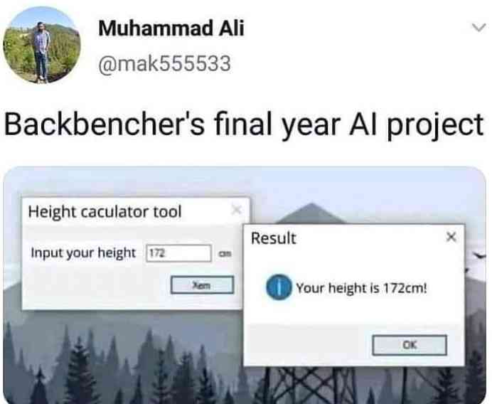 And the project title no go pass "Design and implementation of a comprehensive AI calculator 🤣💔 - MirrorLog