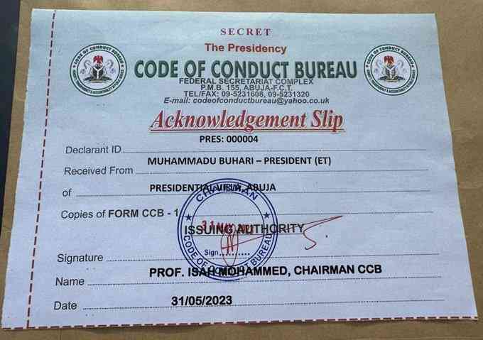 No New Accounts, Zero Loans, Animals Decreased – Buhari’s Asset Declaration Form Revealed - MirrorLog