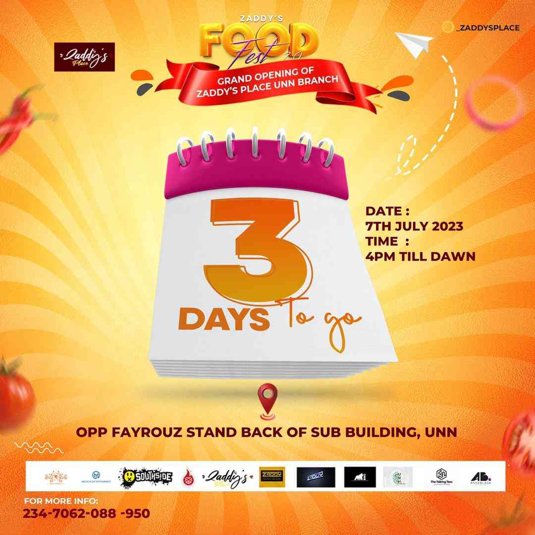 Zaddy's Food Fest is 2 days away!😍 Don't miss it if you're in Nsukka. | MirrorLog