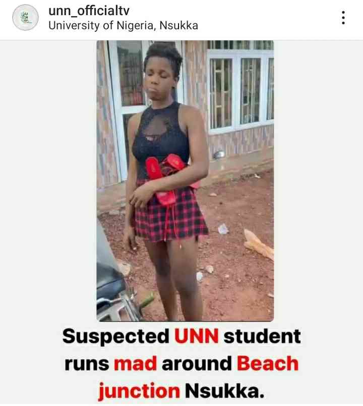 Suspected UNN student runs mad at Beach junction, Behind flat. | MirrorLog