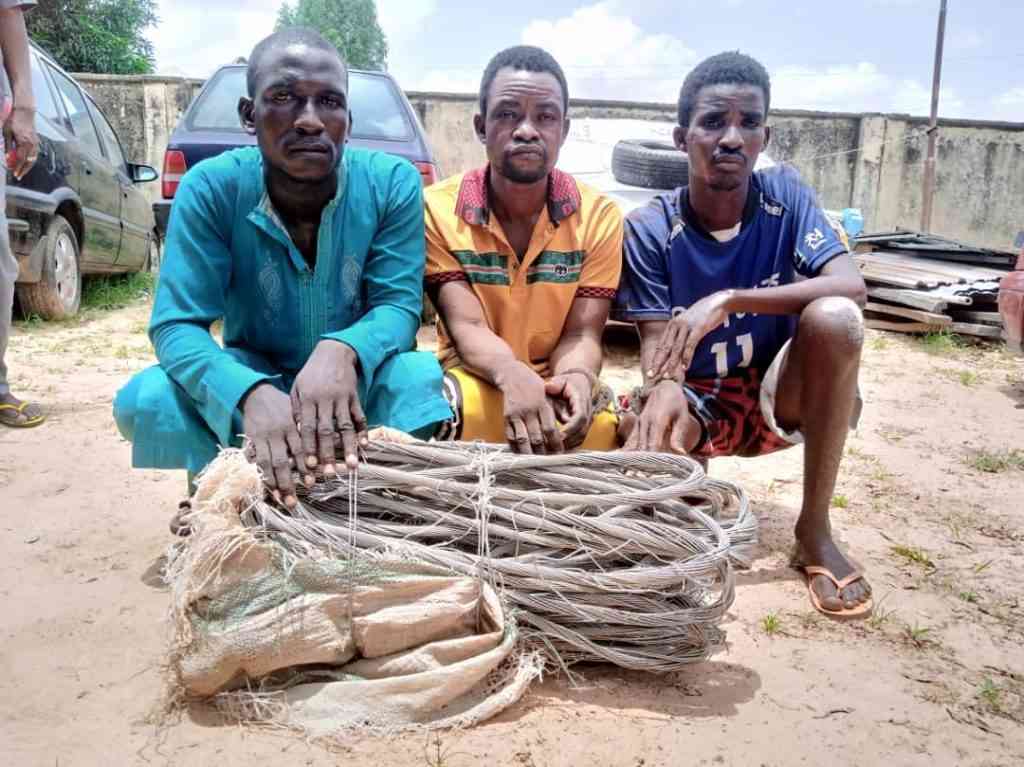 Police arrest three electric cable thieves in Jigawa - MirrorLog