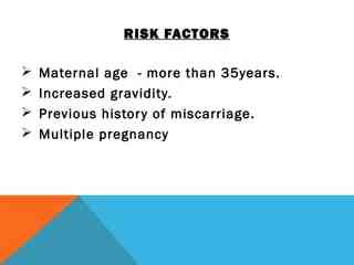 Risk factors of miscarriage - MirrorLog