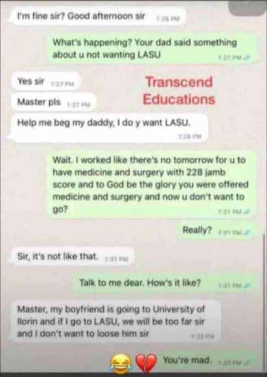 You no dey go school because of man? Dey play 😂😂 | MirrorLog