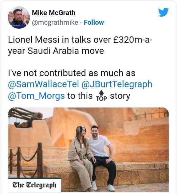 LIONEL MESSI OFFERED RECORD-BREAKING £320M-PER-YEAR SAUDI ARABIA CONTRACT TO LEAVE PARIS SAINT-GERMAIN - PAPER ROUND - MirrorLog