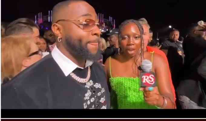 DAVIDO on the red carpet at the VMAs 2023 - MirrorLog