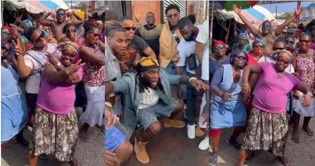 Burna Boy shows love to Ghanaian market women dancing to his song [VIDEO - MirrorLog