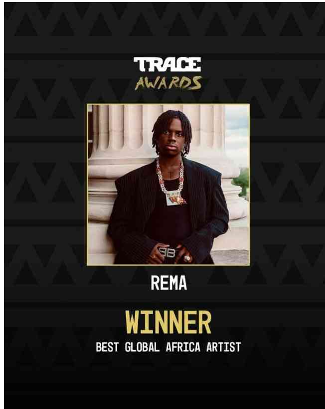 EVENTSRema, Yemi Alade, Tayc, Davido… Here Are All The Winners Of The First-Ever Trace Awards - MirrorLog