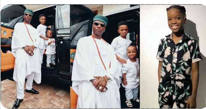 Where is his first son?” – Outrage as Wizkid strikes a pose with his children without Bolu - MirrorLog