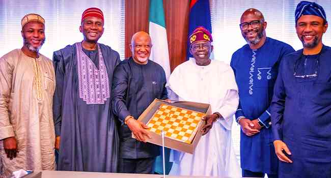 Tinubu Hosts MTN Group Chairman and NCC Boss at Aso Rock Villa - MirrorLog