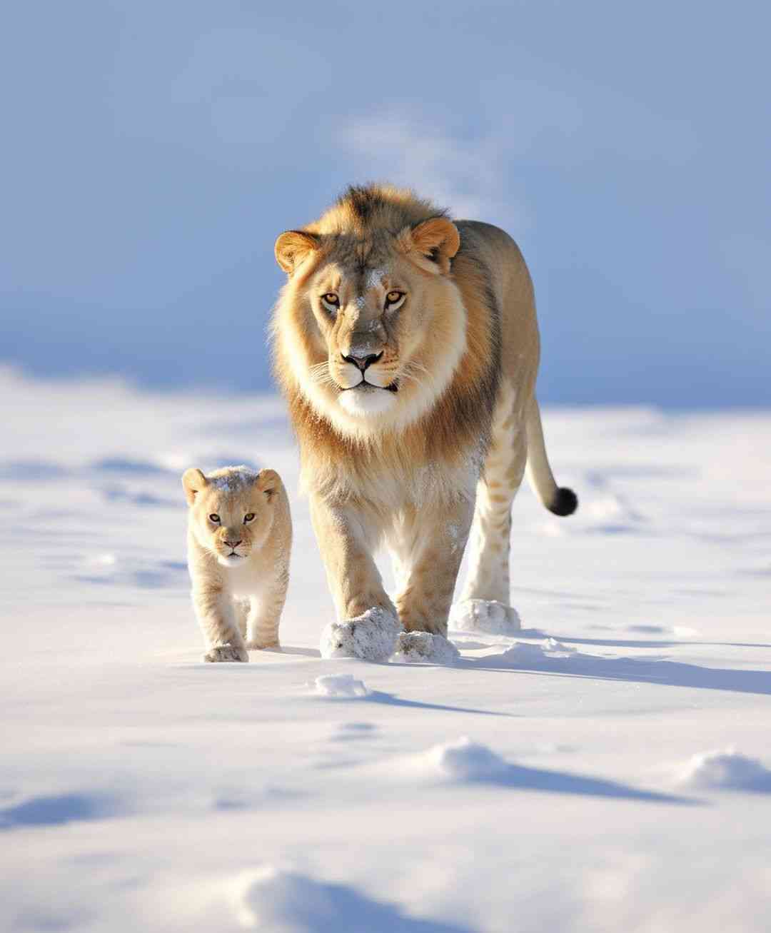 Lion #snow - MirrorLog