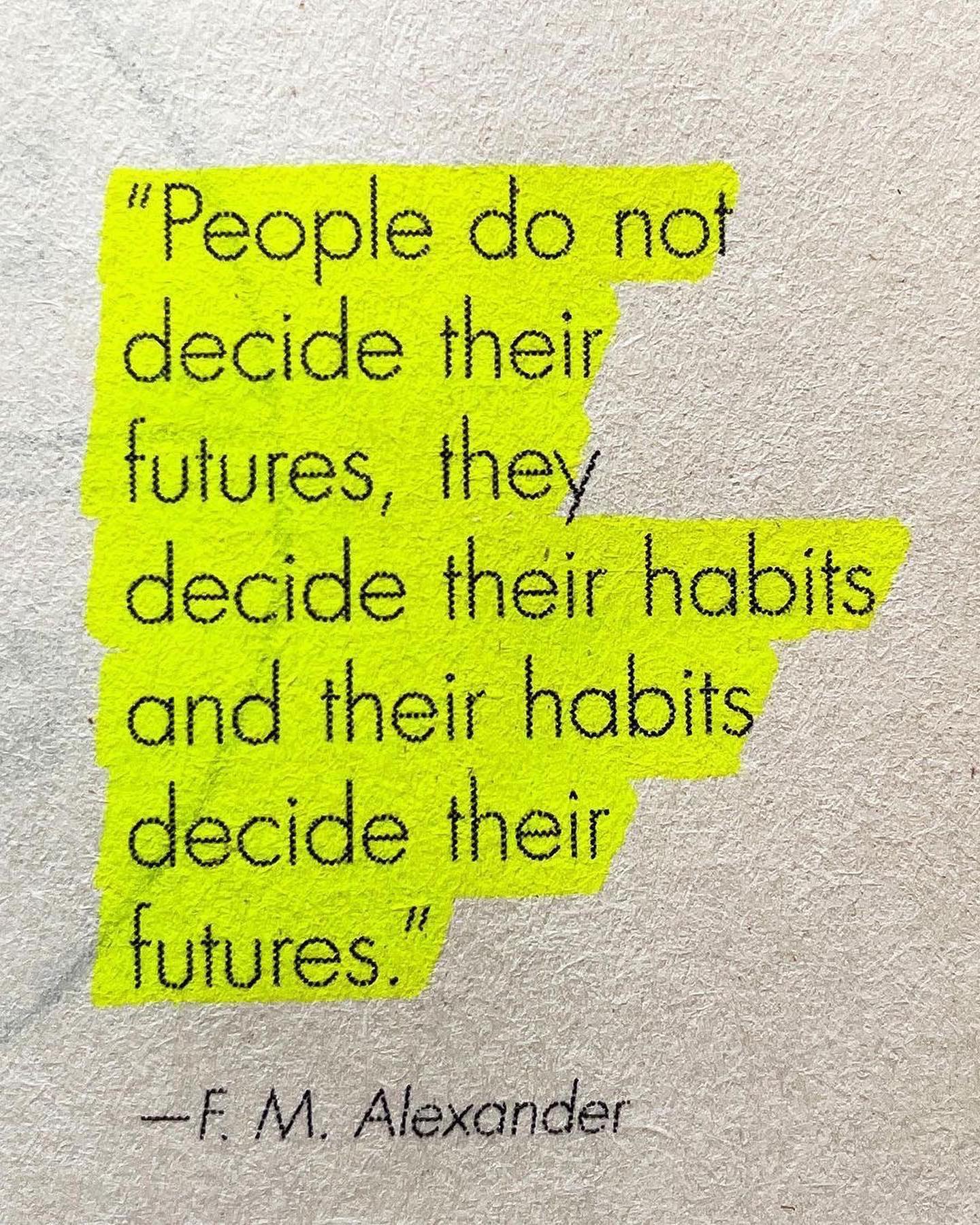 People do not decide their futures, they decide their habits and their habits decide their futures - MirrorLog